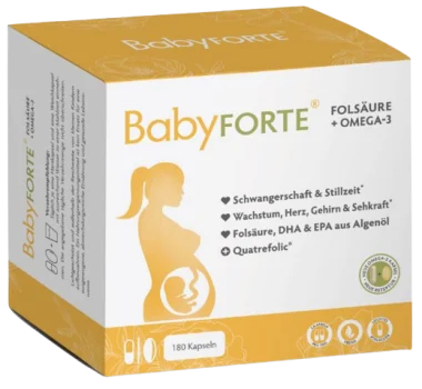 Für Schwangere: BabyFORTE® Folsäure + Omega-3